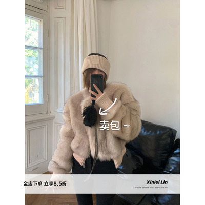 Xinlei Lin 久等了！黑色煤球包包单肩链条真皮内里小号斜挎包