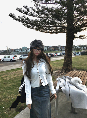 Xinlei Lin“慢调巴黎”小香感织带肌理针织打底衫小开衫