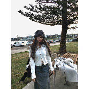 小开衫 Xinlei 小香感织带肌理针织打底衫 慢调巴黎 Lin