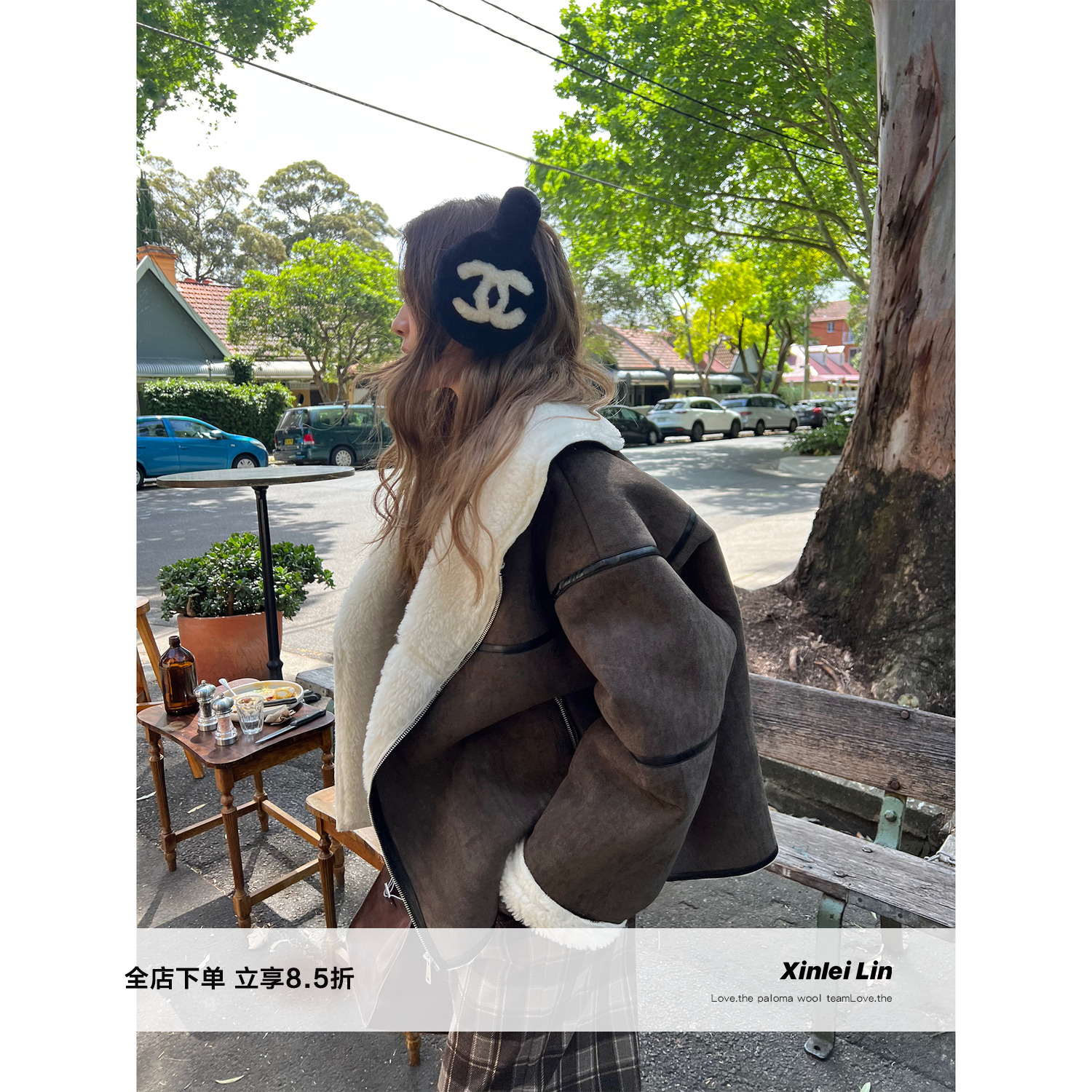 XinleiLin复合皮毛一体外套