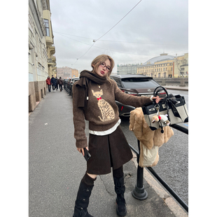 复古50羊毛呢中长款 英伦vintage 百褶半身裙 Lin Xinlei