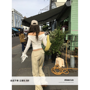 美式 约克街区 balla街头休闲直筒阔腿工装 裤 女 Xinlei 长裤 Lin