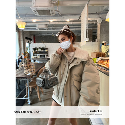 XinleiLin双色羽绒服