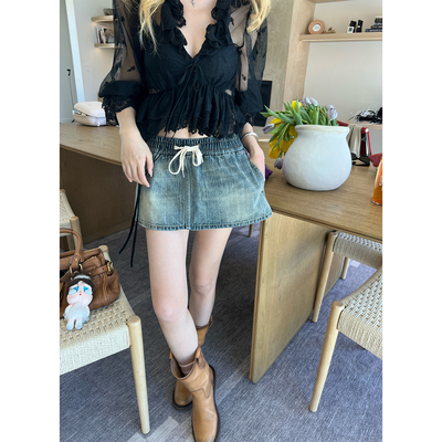 XinleiLin水洗牛仔半身裙短裙