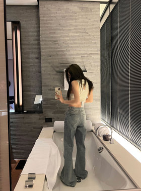 XinleiLin  推荐！版型好哭了春日浅色+中古复古色辣妹直筒牛仔裤