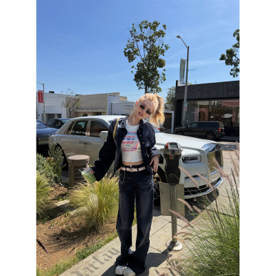 XinleLin水洗深色牛仔裤子外套