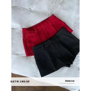 西装 切尔西 感低腰仿麻感辣妹半身裙 Lin Xinlei