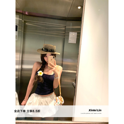 XinleiLin双色花苞半身短裙