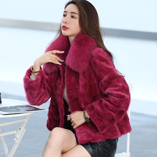 拼貂海宁貂皮大衣女 水貂毛 2025新款 高奢减龄水貂皮草外套短款