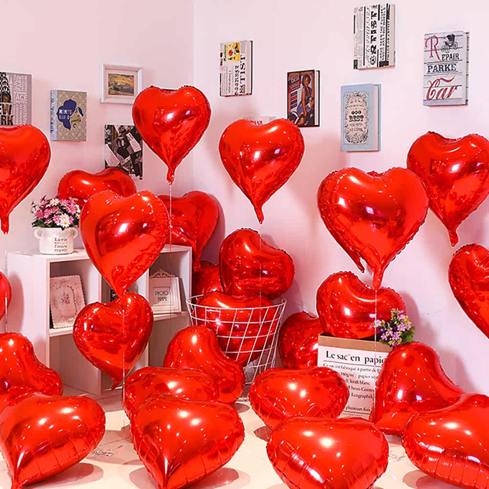10pcs 18inch foil heart balloon valentines day wedding decor