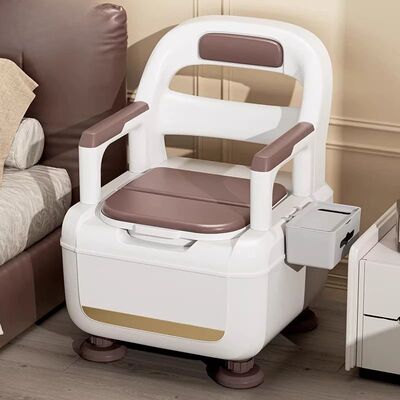 Bedside Commode Chair Mobile Toilet Seat Night Use Portable