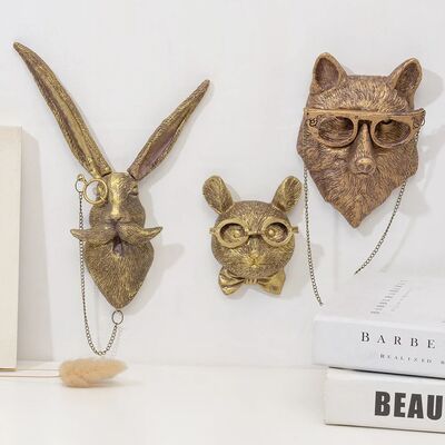 Decor Wall Art Decor Deer Head Wall Hanging Home Decor Bronz