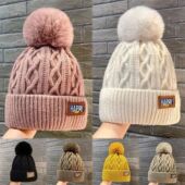 Hat Thickened Stylish Beanie Winter Warm Knitted Keep Hats