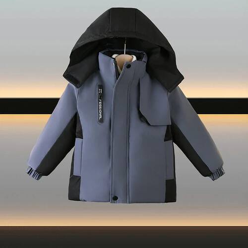 Winter Boys Jacket Keep Warm Fashion Windbreaker Coat Hooded