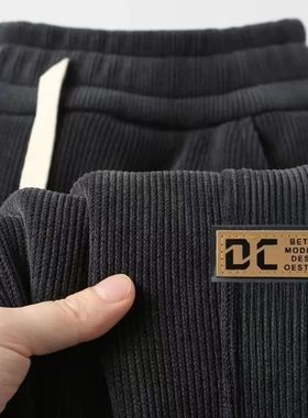 Men's Thiened Fce Lined Corduroy Casual Pants Autumn Winter