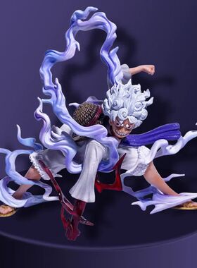 One Piece Nika Luffy Figure Sun God Gear 5 Red White Pants S