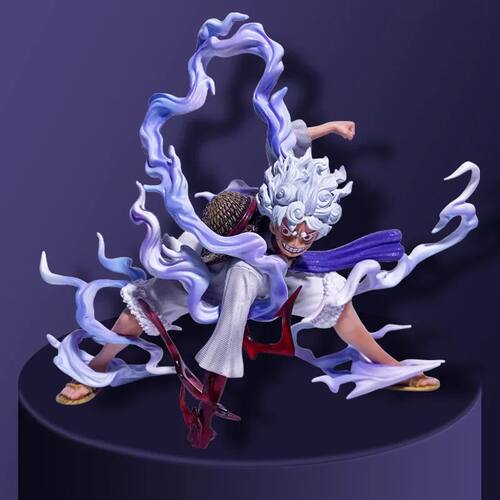 One Piece Nika Luffy Figure Sun God Gear 5 Red White Pants S