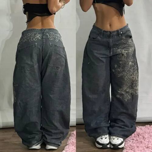Streetwear New Fashion Oversized Print Baggy Jeans Y2K Haraj