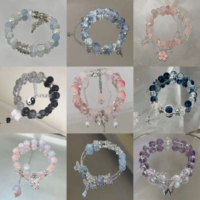 New Simple Beads Crystal Bracelet For Women Girls Korean ins
