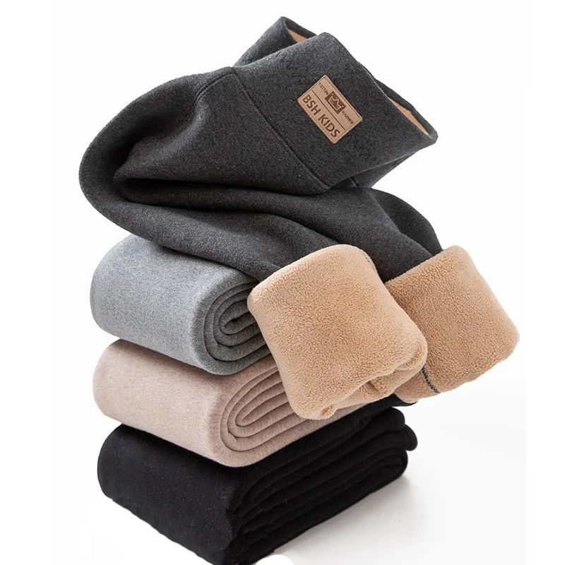 -20 Temperature Winter Girls Warm Trousers Leggings Kids Clo