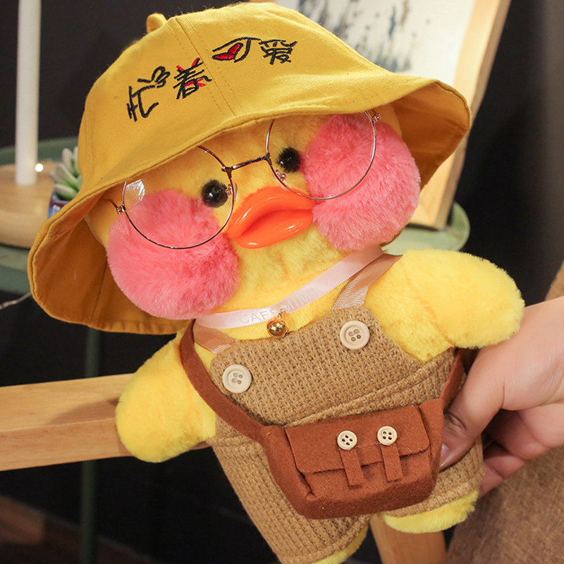 whosale 30cm  cute lalafanfan cafe duck plush toy stuffed so
