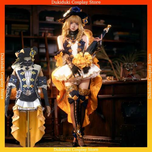 Anime Navia Cosplay Costume Game Genshin Impact Navia Outfit