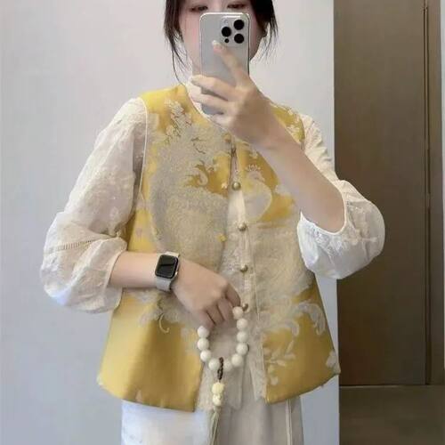 New Chinese Style Embroidered Jacket Golden Years A2905 roun