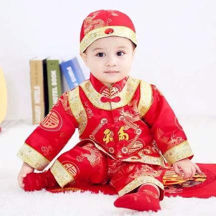 Chinese Traditional Baby Kids Tang Suit Chinese Spring Festi