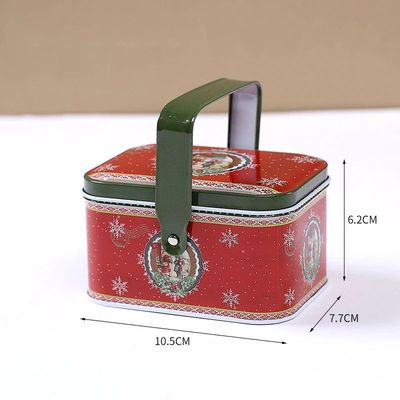New Christmas Tin Box Handheld Gift Creative Packaging Box C