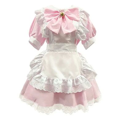 Sweet Pink White Maid Costume Anime Cosplay Costume Stage Pe