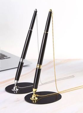 1PCS Black Desk Rope Ballpoint Pen Signature Pen Sticky Desk