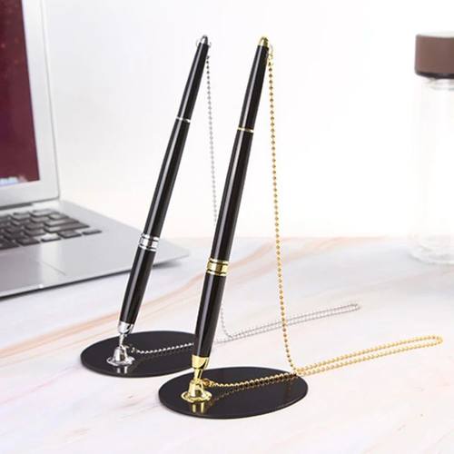 1PCS Black Desk Rope Ballpoint Pen Signature Pen Sticky Desk