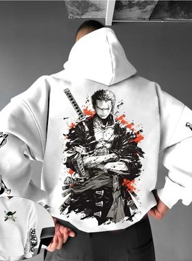ONE PIECE Men's Hoodie Sweater Roronoa Zoro Japanese Anime S