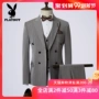 Playboy suit suit nam Hàn Quốc sự nghiệp kinh doanh Anh gió chú rể kết hôn Slim suit phù rể ăn mặc - Suit phù hợp áo vest nam cao cấp