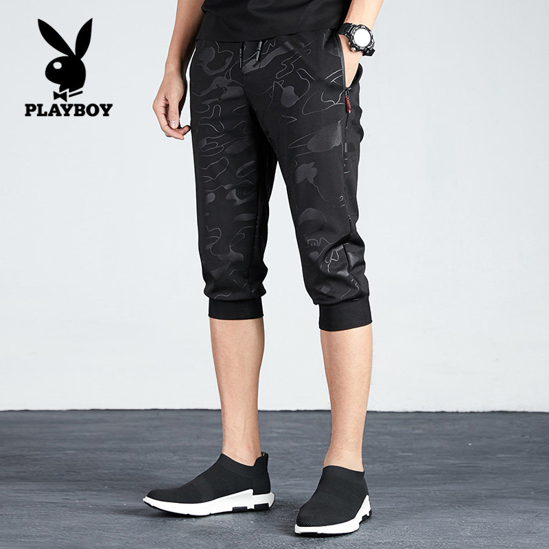 花花公子短裤男夏天七分裤男士迷彩7分裤夏季薄款修身潮休闲马裤|ruв категории Мужская одежда, брюки - от Buy2taobao.com для оказания профессиональной услуги покупки агента Taobao