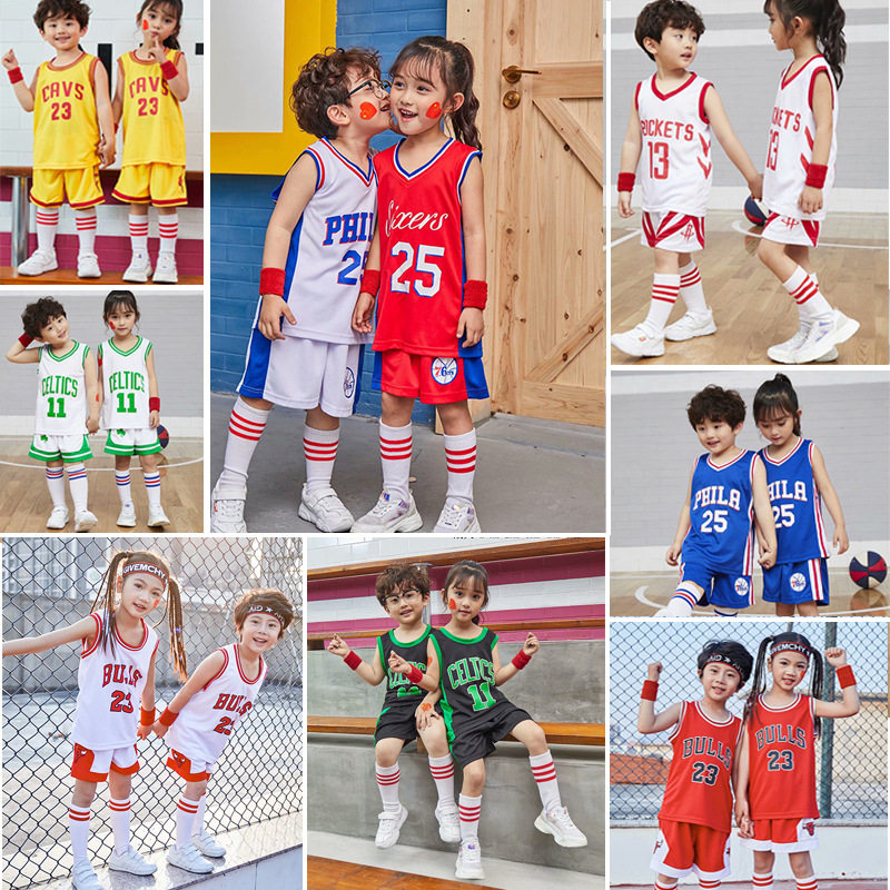 幼儿园短袖篮球服套装图片