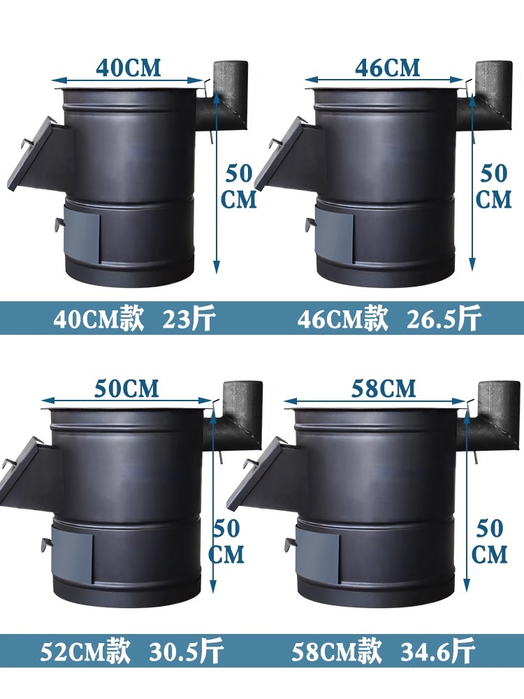 新款柴火灶烧木柴家用柴火灶大锅台铁农村无烟室内取暖炉新式户外