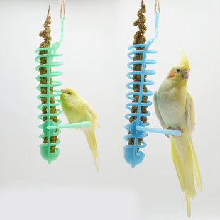 虎皮牡丹玄凤小金太和阳尚鹦鹉蔬菜水果零食谷穗架觅食玩具用品