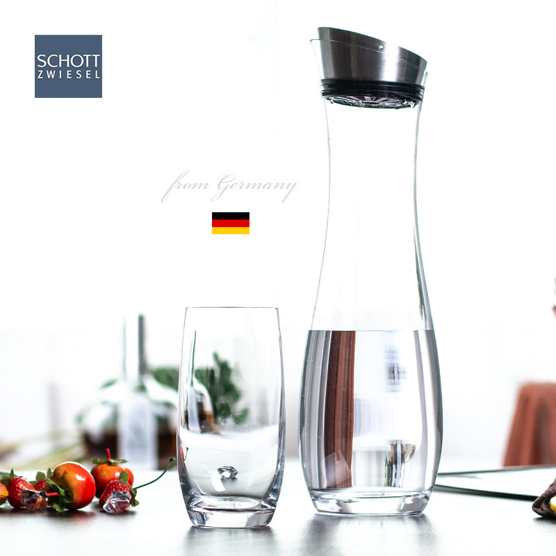 德国进口肖特schott水晶玻璃冷水壶凉水壶家用红酒分酒器防尘带盖