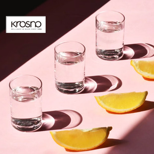 KROSNO进口Shot系列无铅晶质玻璃烈酒杯白酒杯一口杯子弹杯架套装