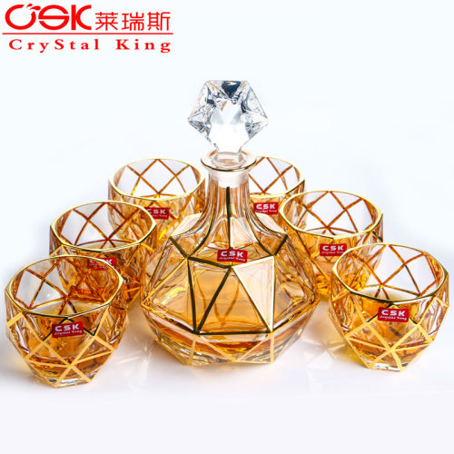 无铅水晶玻璃 晶莹剔透 7件套装