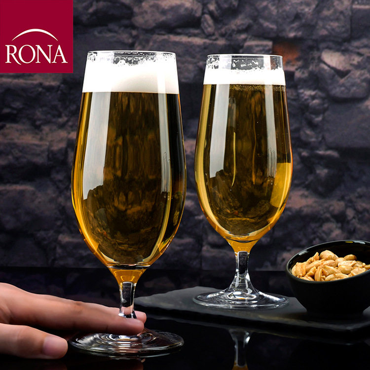 【买5送1】进口rona洛娜水晶玻璃高脚杯果汁杯饮料杯啤酒杯抖音