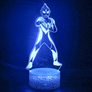 迪迦奥特曼超人3D小夜灯七彩变光可充电小台灯儿童男孩生日礼物