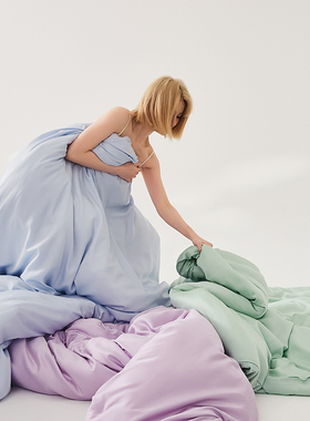 夏季60支天丝被套单件凉感150x200x230单人纯色180x220x240cm被罩