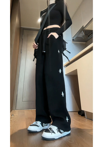 美式高街直筒阔腿休闲裤