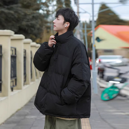 羽绒棉服男款2024冬季新款潮牌加厚修身短款外套美式宽松棉衣袄子