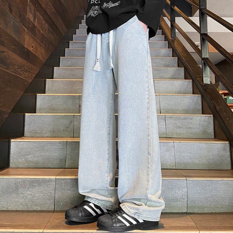微喇美式牛仔裤2025新款男秋冬季直筒显瘦垂感休闲裤潮牌宽松裤子