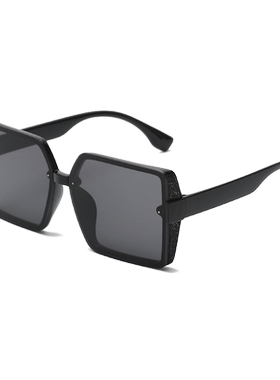 【亏本清仓】女夏防紫外线太阳镜男大脸款黑色高级感gm眼镜复古