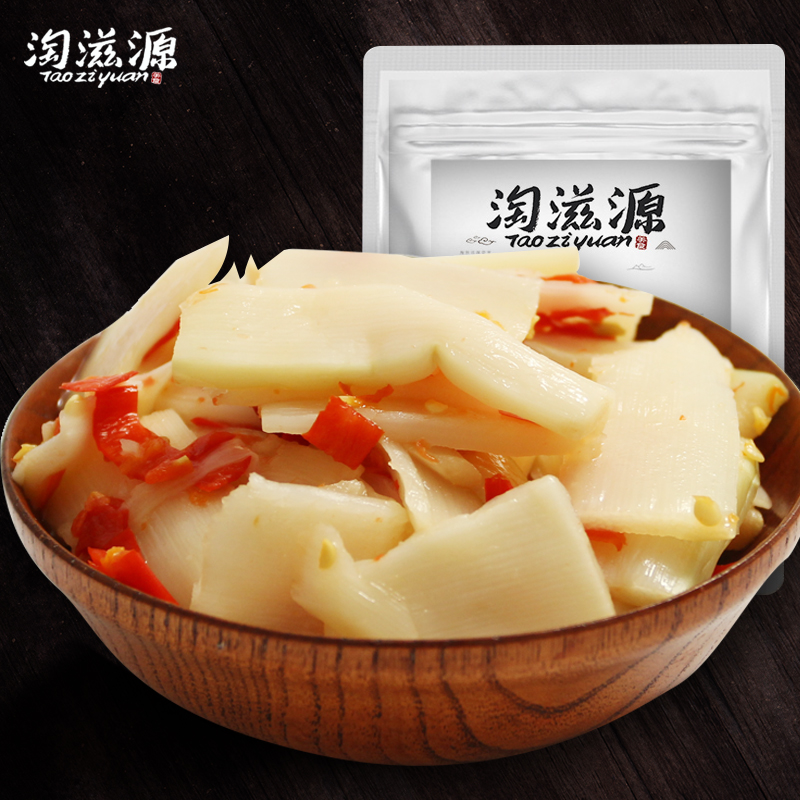 淘滋源剁椒脆笋泡椒笋即食笋片200g安吉特产下饭菜零食香辣笋片