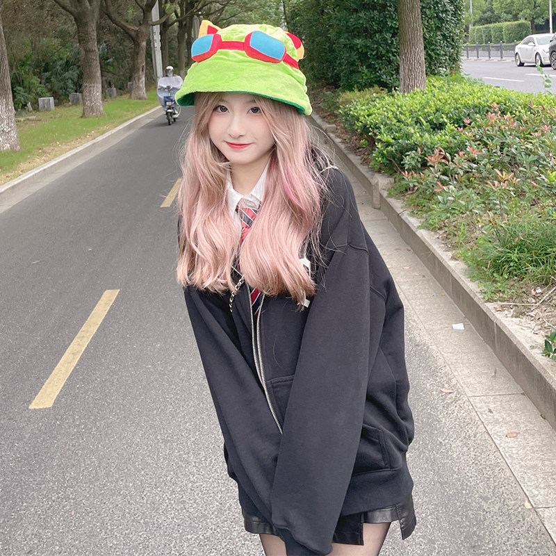 LOL联盟卡通提莫绿帽子女游戏动漫周边cosplay拍照直播道具盆帽子